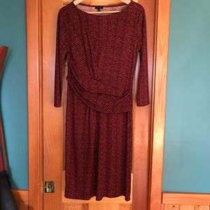 Talbots Jersey Knit Faux Wrap Dress